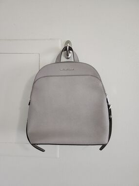 MICHAEL KORS Light Gray Saffiano Leather Backpack